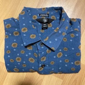 volcom stone modern fit button down shirt